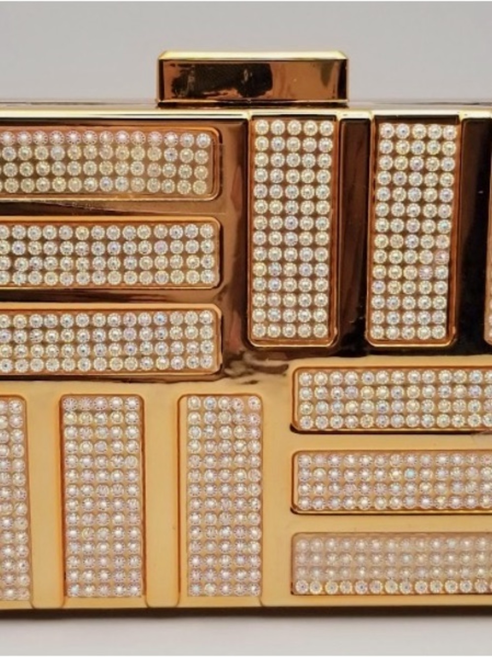 Gold Crystal-Embellished Women’s Clutch